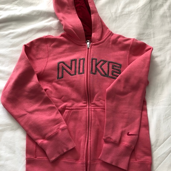 Nike Tops - pink nike zip up hoodie